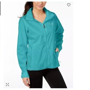 Columbia Women's Switchback II Rain Jacket Green Blue (Miami)  Teal Size M